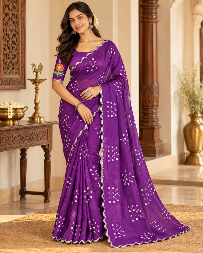Mangalagiri Bandini Print Handloom Saree