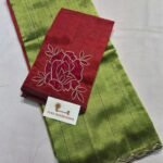 Olive green / maroon blouse