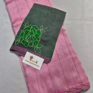 Dusty pink / grey-green blouse
