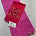 Pink / red floral blouse