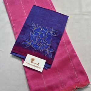 Bright pink / indigo blouse