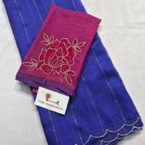 Royal blue / magenta blouse