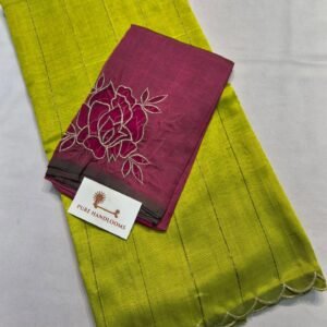 Lime / wine blouse