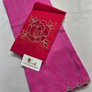 Pink / red floral blouse