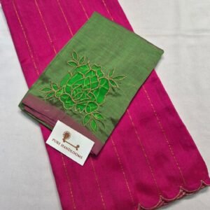 Fuchsia / green blouse