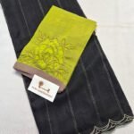 Charcoal / yellow blouse