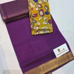 Violet / yellow floral blouse